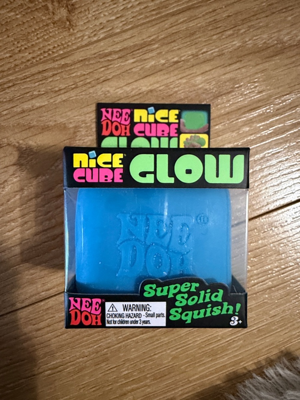 Nice Cube Glow Blue Super Solid Squish Toy